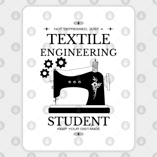 Textile Engineering - White Version - Engineers Magnet by Millusti